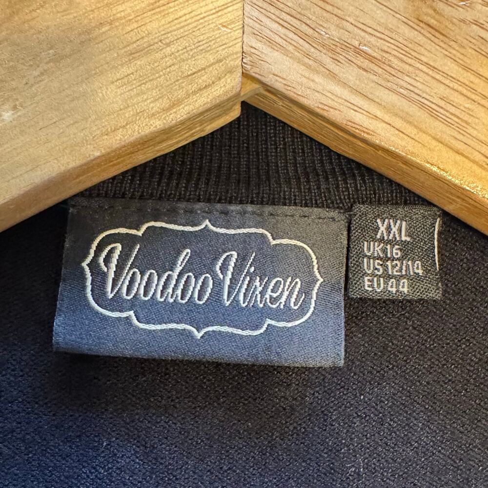50% Off! For 3 Days! Voodoo Vixen Black Ruffled Short Sleeve T-Shirt - Picture 2 of 9
